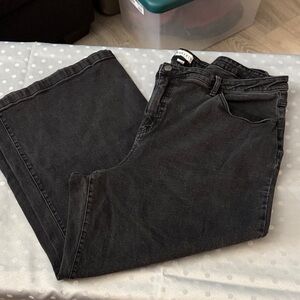 Ava & Viv Women's Black Wide Leg Jeans